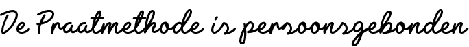 Praatmethode is persoonsgebonden